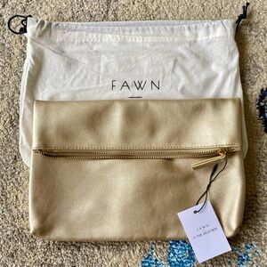Fawn x Jilly Box gold clutch